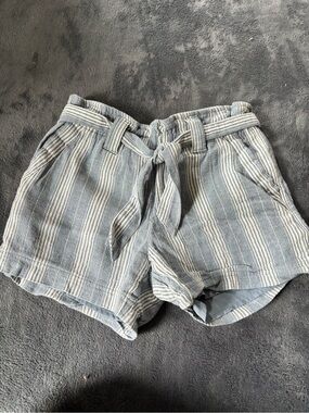Striped Tie-Waist Abercrombie Kids Shorts - Blue